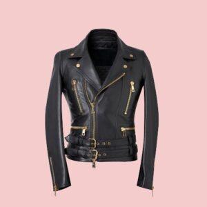 Black Leather Jacket Gold Hardware