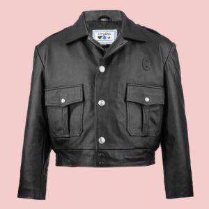 Chicago Cowhide Police Leather Jacket