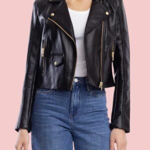 Faux Black Leather Jacket