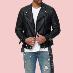 Faux Motorcycle Leather Jacket