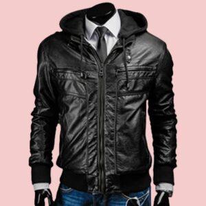 Leather Jacket And Hoodie