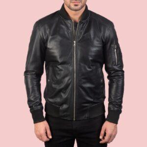 Mens Bomber Leather Jacket