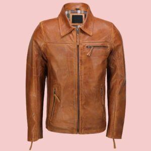 Men's Classic Leather Motorcycle Jacket