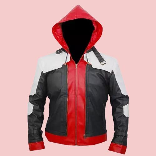 Red Hood Leather Jacket - AirBorne Jacket