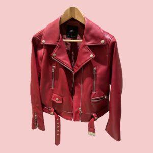 Zara Red Leather Jacket