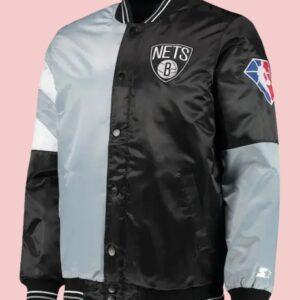 Brooklyn Nets Gray Blacks Jacket