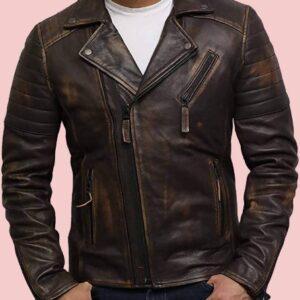 Brown Leather Mens Jacket