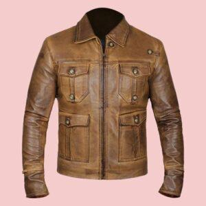 Cognac Leather Jacket Womens