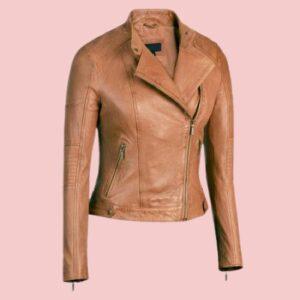 Genuine Brown Leather Jacket Women's