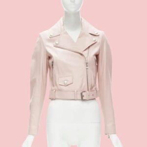 Light Pink Leather Jacket