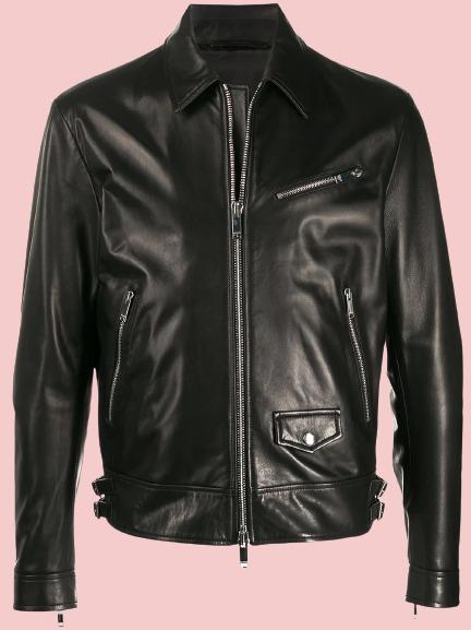Mens Cropped Leather Jacket - AirBorne Jacket
