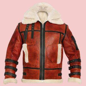 Mens Leather Aviator Jacket