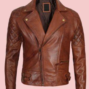Mens Vintage Brown Leather Jacket