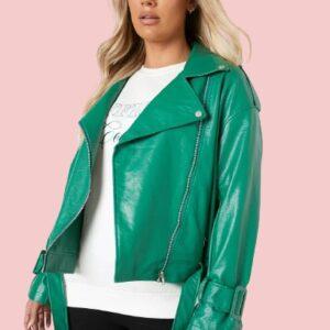 Plus Size Leather Moto Jacket