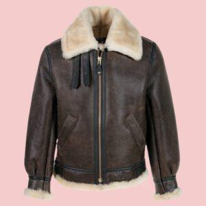 Leather Jacket Shearling Collar