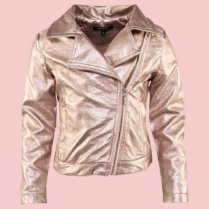 Rose Gold Leather Jacket