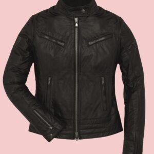 Women Motorcycle Leather Jacket