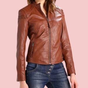 Brown Leather Jacket Outfit Womens