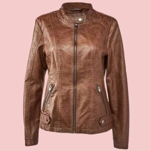 Brown Leather Jacket Women's