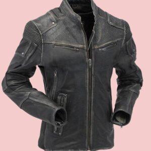 Cafe Racer Leather Jacket Mens