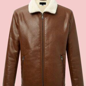 Faux Leather Shearling Jacket