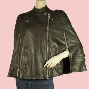 Leather Cape Jacket