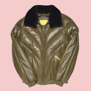 Leather Goose Down Jacket