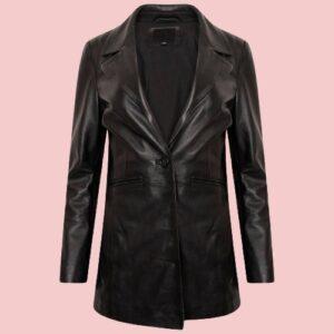 Leather Jacket Women Long