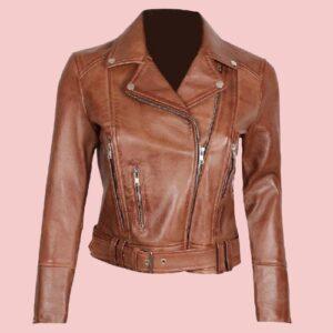 Light Brown Leather Jacket Womens