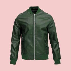 Olive Leather Jacket