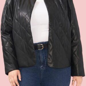 Plus Size Leather Jacket Womens