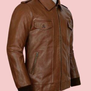 Steve Rogers Brown Leather Jacket