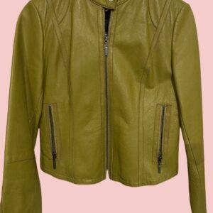 Women's Green Leather Jacket