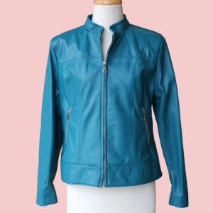 Aqua Leather Jacket