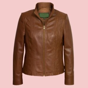 Brown Leather Jacket Woman