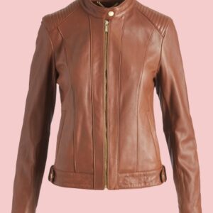 Cole Haan Leather Moto Jacket