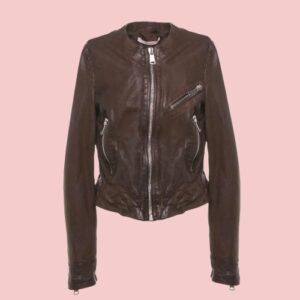 Dark Brown Leather Jacket Women