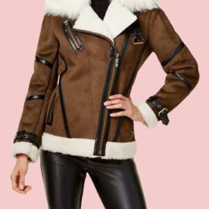 Faux Fur And Leather Jacket