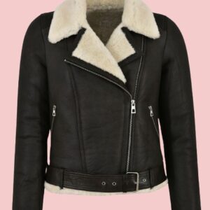 Faux Fur Leather Jacket Womens