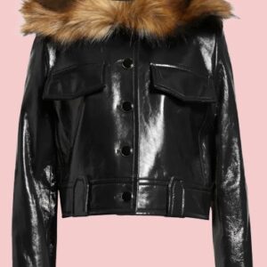 Fur Collar Leather Jacket Women