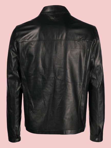 Leather Jacket With Buttons - AirBorne Jacket