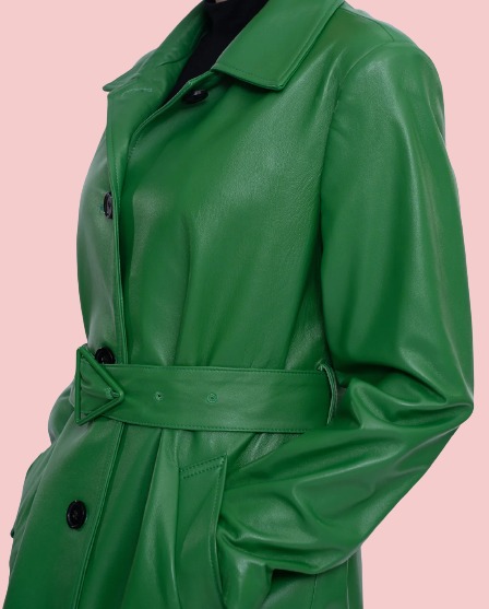 Long Leather Jacket Women - AirBorne Jacket
