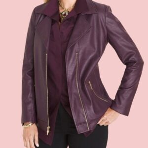 Petite Leather Moto Jacket