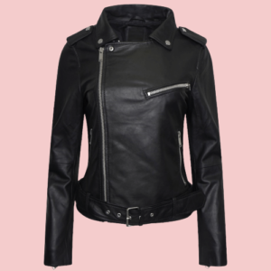 Plus Size Leather Biker Jacket