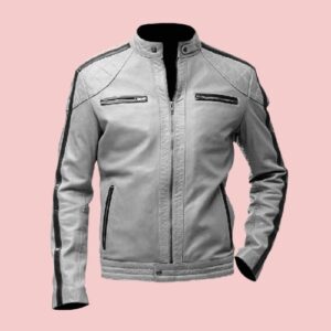 Striped Leather Jacket