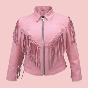 Womens Leather Fringe Motorcycle Jacket