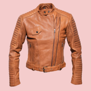 Womens Real Tan Leather Jacket