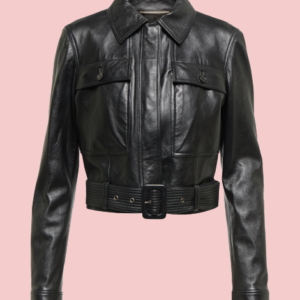 Black Cropped Leather Jacket