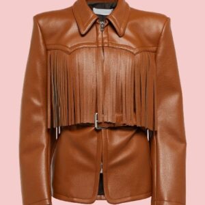 Brown Leather Fringe Jacket
