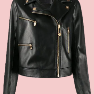 Leather Jacket With Gold Hardware